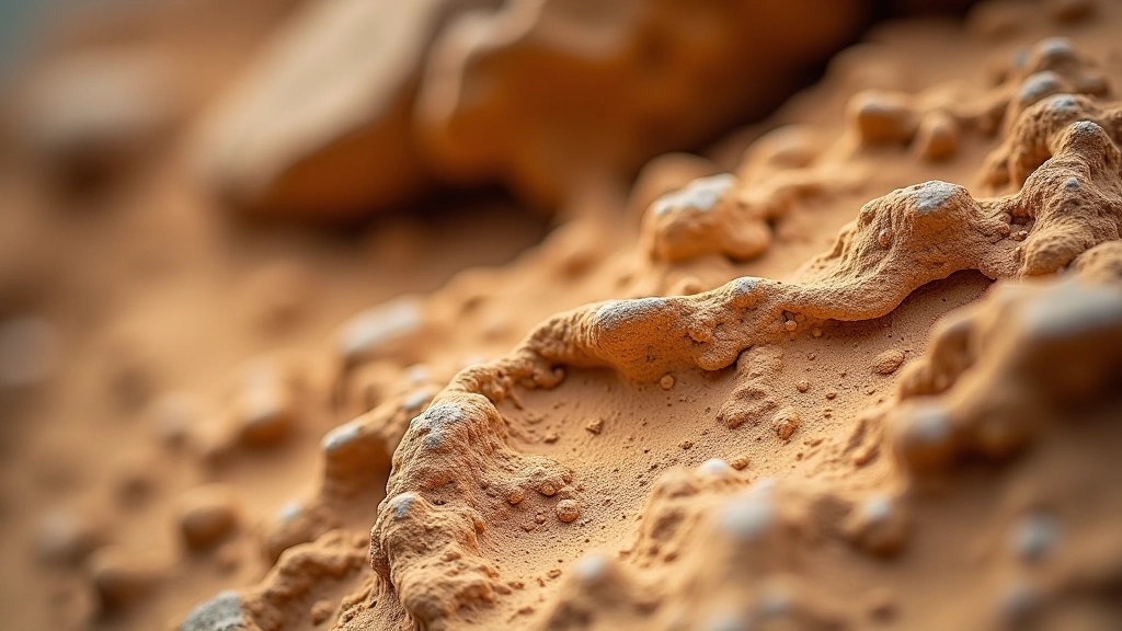 Close-up detail of intricate sandstone rock formations showing natural erosion patterns and geological layering